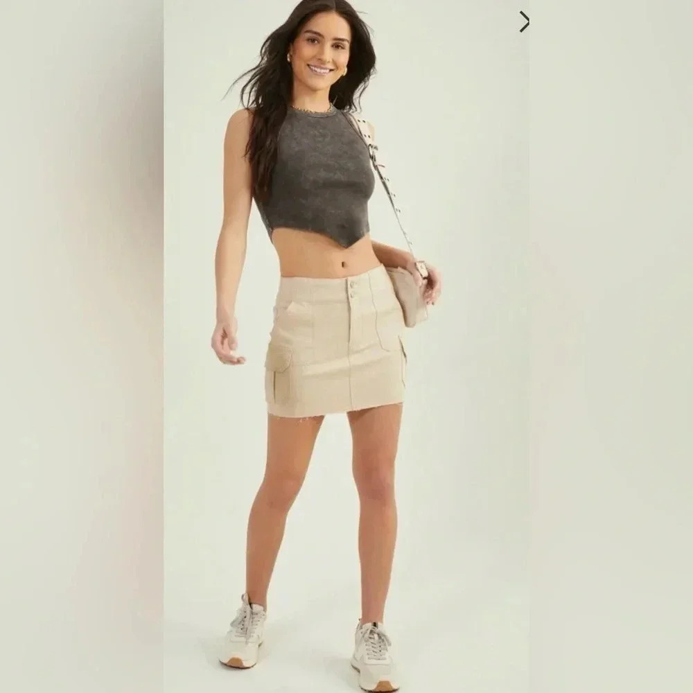 Altar'd State Baylin Cargo Mini Skirt New